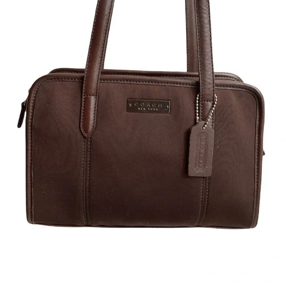 Coach vintage neoprene and leather tote bag - Picture 1 of 13